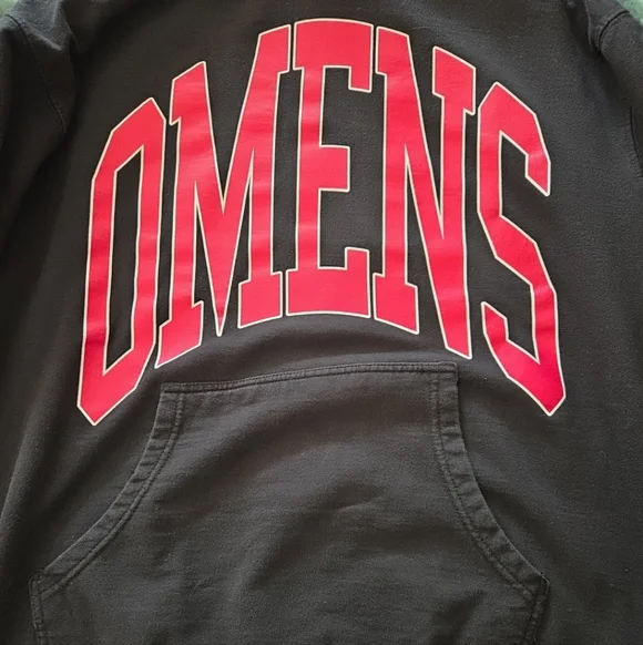 ‘Bad Omens’ Varsity Hoodie Unisex Large Sweatshirt Band Merch Black Red - RARE - Picture 2 of 9